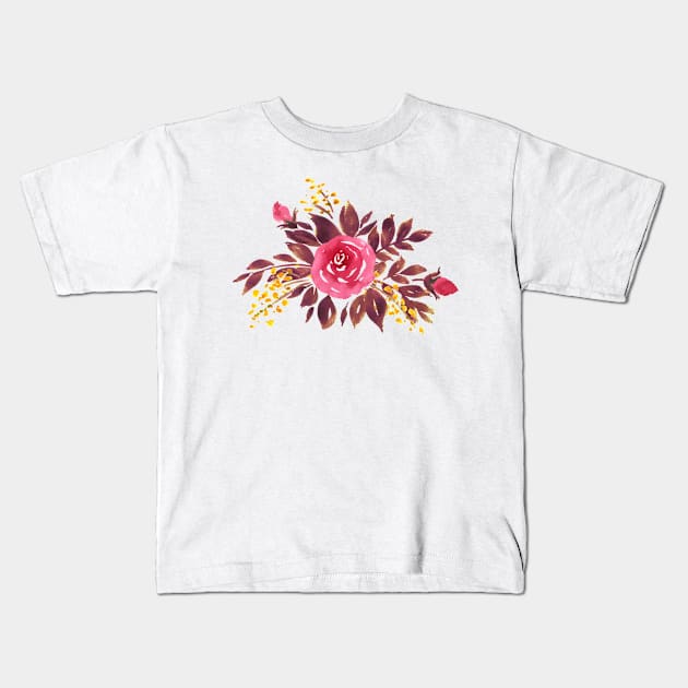 Rose bouquet Kids T-Shirt by foxeyedaisy